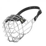 'The Silencer' Wire Cage Black Russian Terrier Muzzle With One Strap