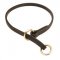 Black Russian Terrier Leather Choke Collar Effective Training