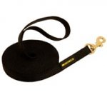 Nylon Black Russian Terrier Leash for Tracking and Training