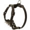 Durable Spiked Leather Puppy Black Russian Terrier Harness