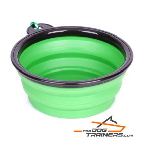 "Green Abyss" Collapsible Polymer Dog Bowl (Small Size)