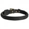 Black Russian Terrier Braided Leather Collar 1 Inch
