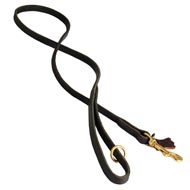 Handcrafted Leather Black Russian Terrier Leash for Walking and Tracking