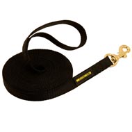 Nylon Black Russian Terrier Leash for Tracking and Training