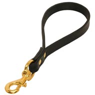 Short Leather Black Russian Terrier Leash with or without Support Material