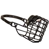 Frost-Resistant Wire Cage Black Russian Terrier Muzzle with One Adjustable Strap
