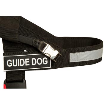 Black Russian Terrier Nylon Assistance Harness with Patches