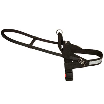 Black Russian Terrier Guide Harness Leather for Dog Assistance