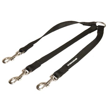 Black Russian Terrier Nylon Coupler for 3 Dogs