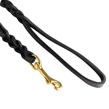 Braided Dog Leash with Snap Hook Easy Connected with Canine Collar for Black Russian Terrier