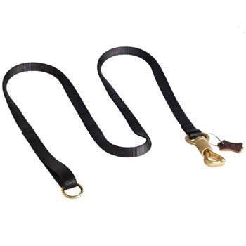 Dog Leash Nylon Meant for Police Work of Black Russian Terrier