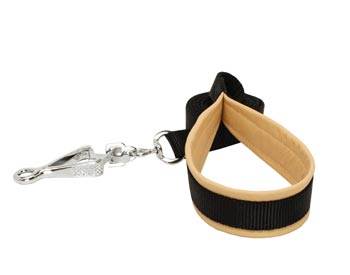 Nylon Black Russian Terrier Leash with Scissor Type Snap Hook