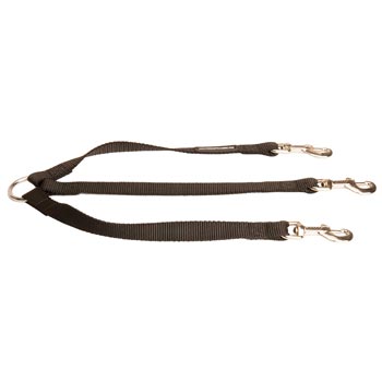 Triple Nylon Leash for Walking 3 Black Russian Terrier Dogs