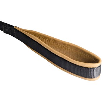 Multipurpose Black Russian Terrier Leash Nylon-Made with Support Material on the Handle