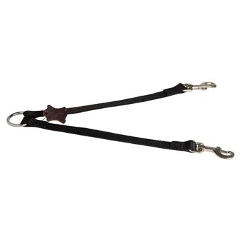 Black Russian Terrier Nylon Leash for Walking 2 Dogs with Comfort
