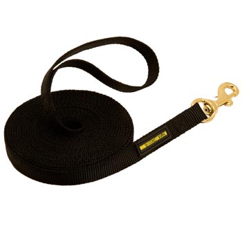 Black Russian Terrier Nylon Dog Leash for Tracking Work
