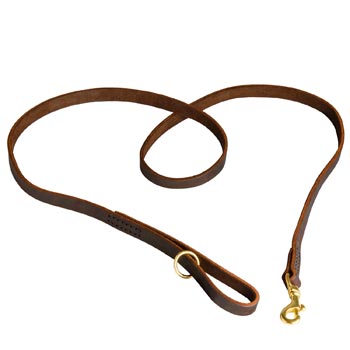 Durable Leather Black Russian Terrier Leash