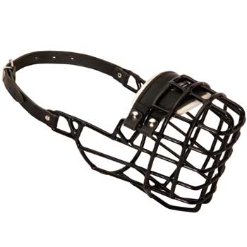 Winter Air Flow Metal Rubber Processed Black Russian Terrier  Muzzle
