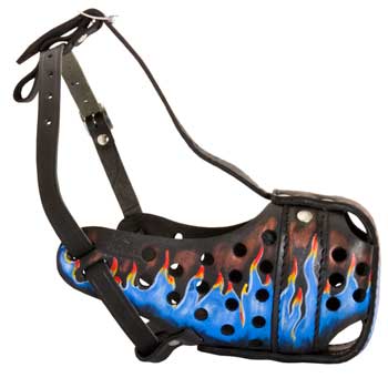 Black Russian Terrier Muzzle for Walking and Training