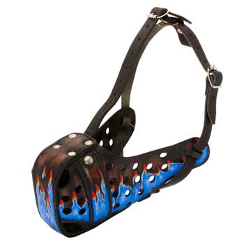 Black Russian Terrier Muzzle for Attack Training