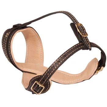 Black Russian Terrier Muzzle Leather Easy Adjustable with Quick Release Buckle